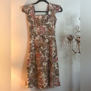 Floral Paisley Women's Dress ( Hand made)